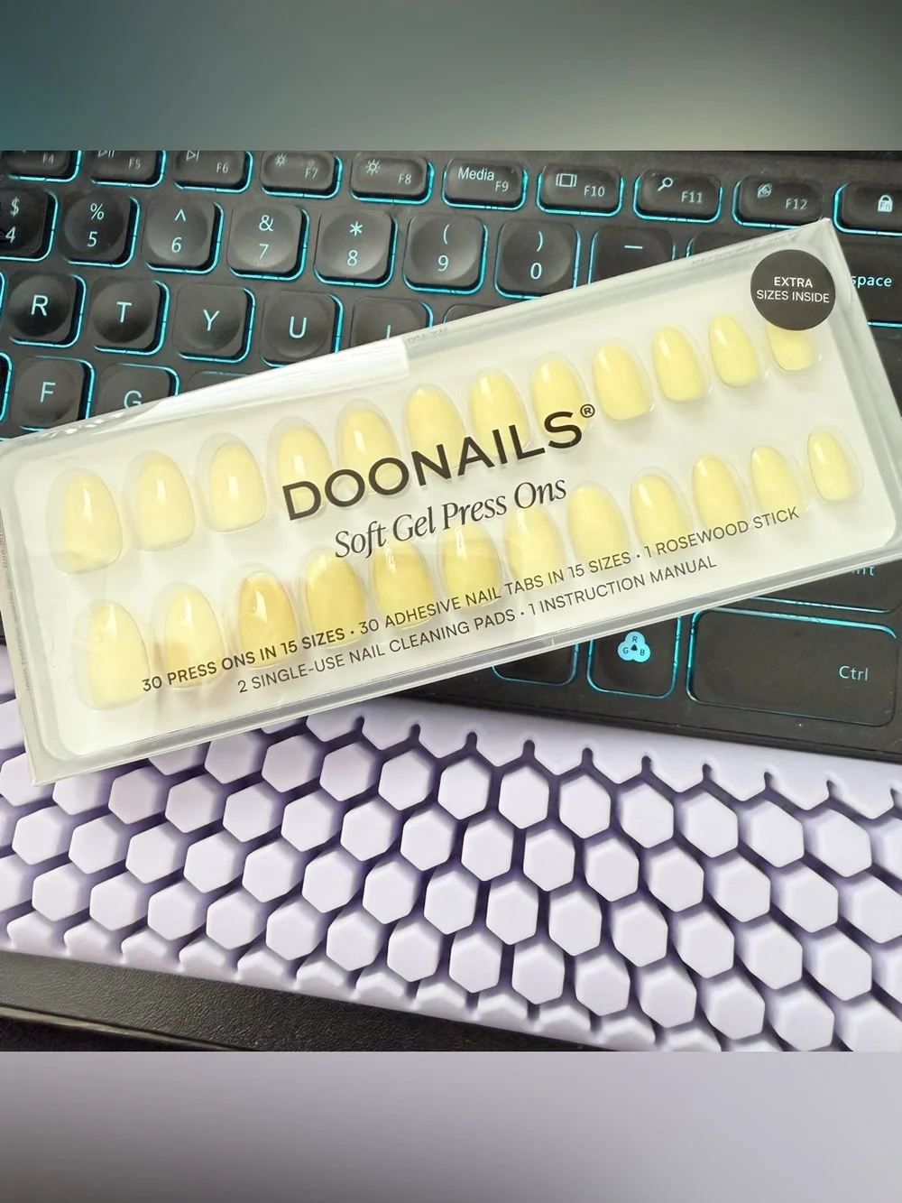 New DooNails lemon sorbet short round